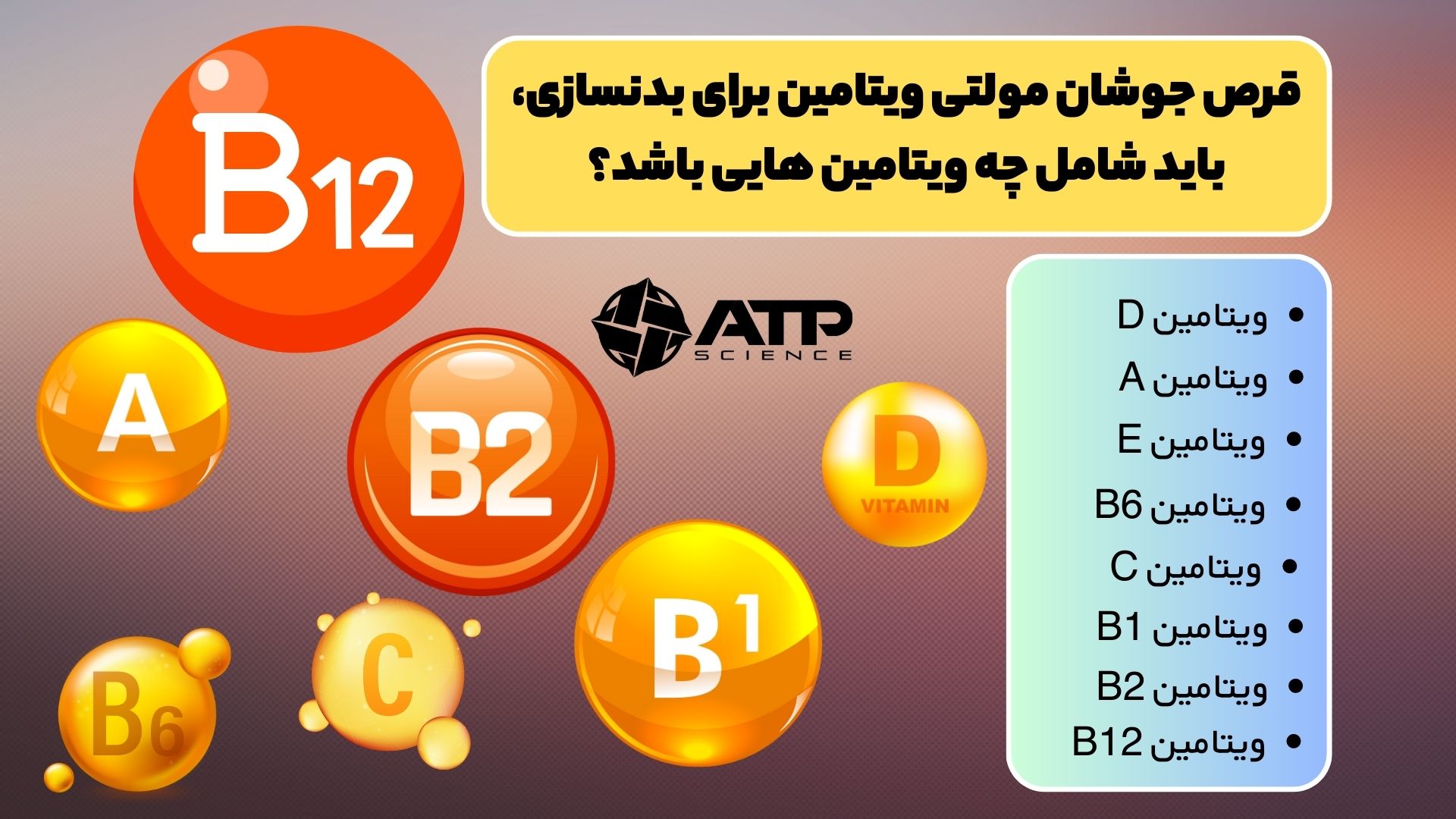 قرص جوشان مولتی ویتامین برای بدنسازی، باید شامل چه ویتامین هایی باشد؟